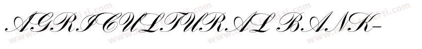 AGRICULTURAL BANK字体转换